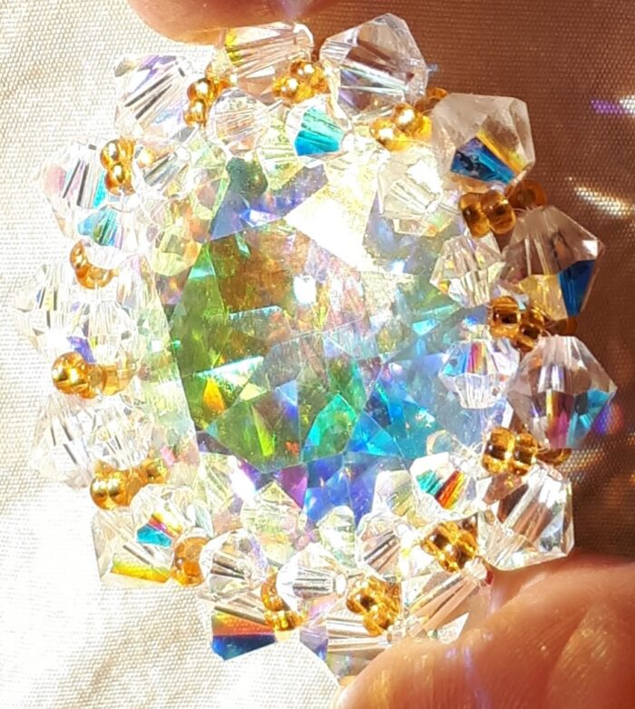 CABOCHON SWAROVSKI CRYSTAL SHIMMER